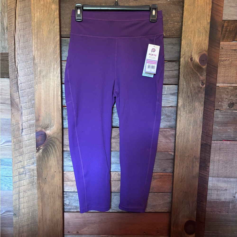 POP Fit Purple Performance Capri Leggings